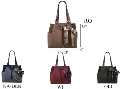 String Draw W/Scarf Handbag: $84.99