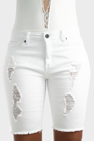 LORNA RIPPED BERMUDA: $44.99