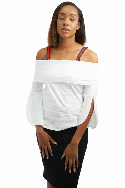 OFF SHOULDER TOP: $69.99