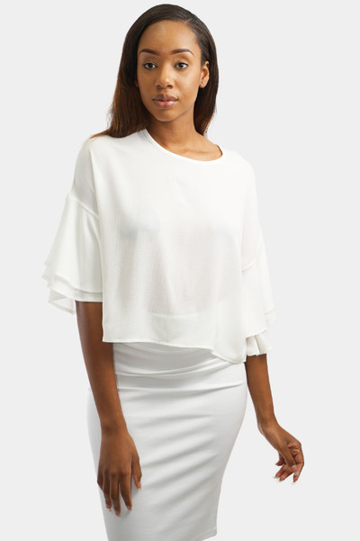 LISA RUFFLE SLEEVE TOP: $64.99