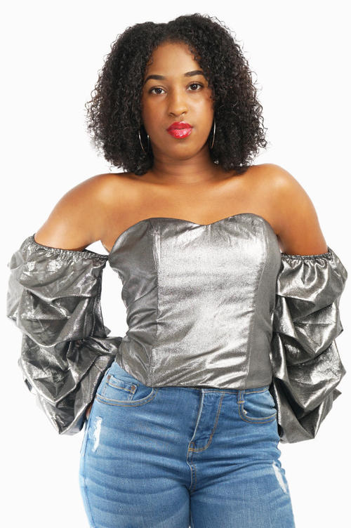 LIGHTS PLEASE SHIMMER TOP: $74.99