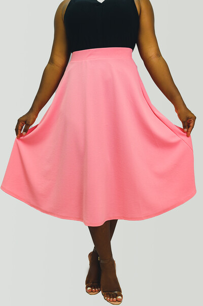 Midi Flare Pink Skirt: $64.99