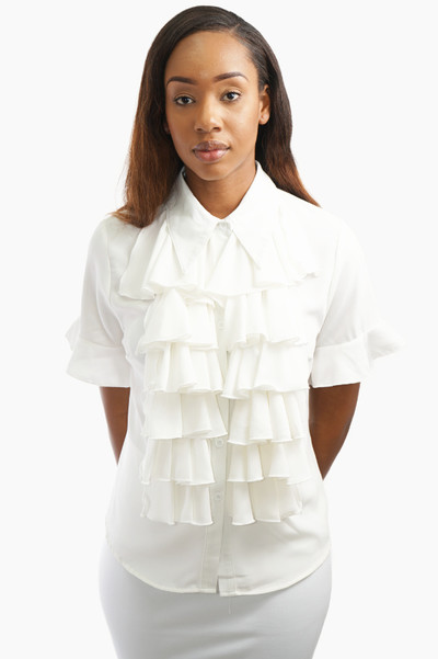 UR HONOR RUFFLED BLOUSE: $79.99